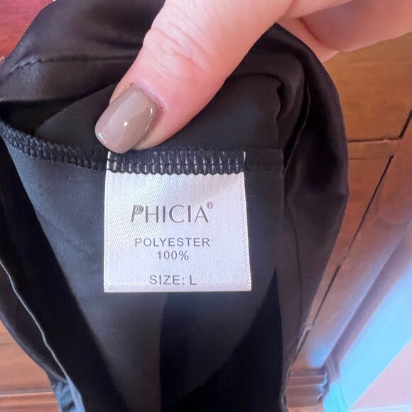 Silk Cowl Neck Top | Black - Picture 2 of 3